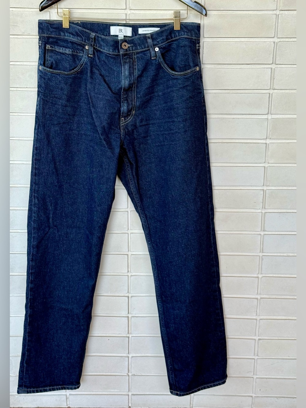 Banana Republic Authentic Straight Jeans * Dark Rinse * 34x32 * 99% Cotton NWOT